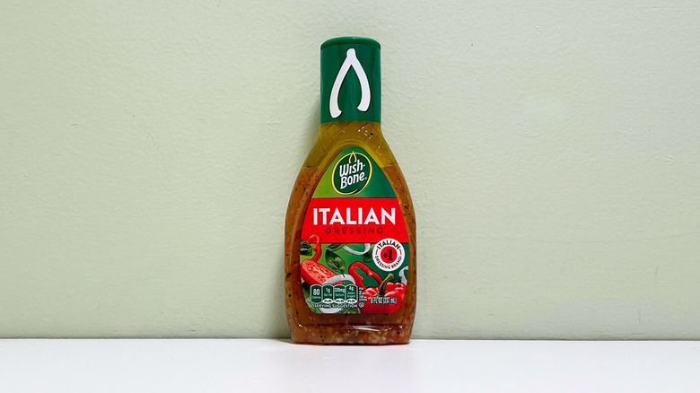 A bottle of Wish-Bone Italian Dressing