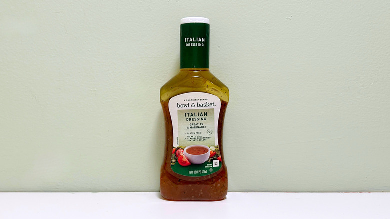 A bottle of Bowl and Basket Italian Dressing