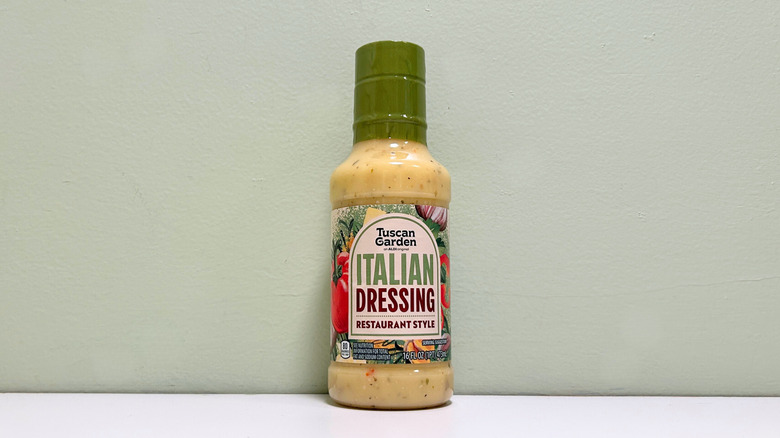 A bottle of Tuscan Garden Restaurant Style Italian Dressing