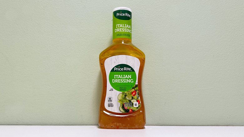 A bottle of Price Rite Italian Dressing