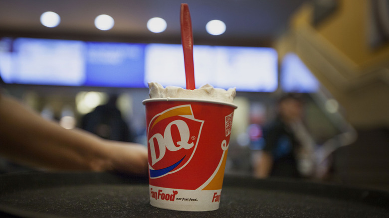 Dairy Queen Blizzard on tray