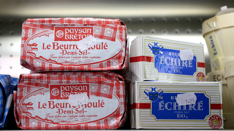 French butter in a store