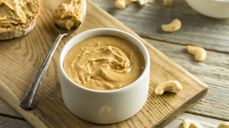 pale brown homemade cashew butter
