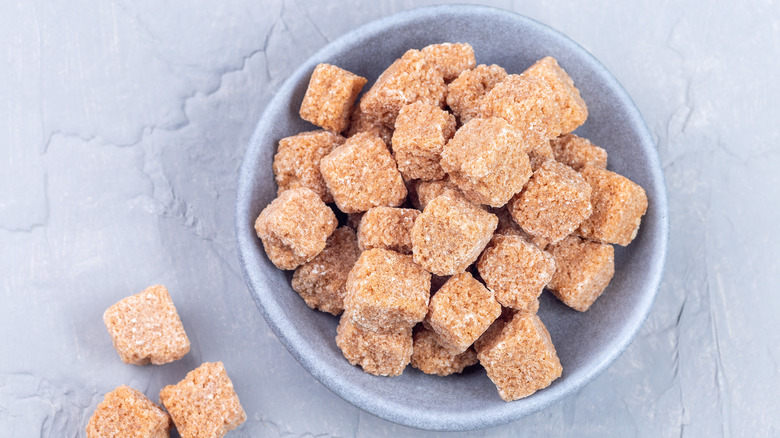 cubes of jaggery sugar 