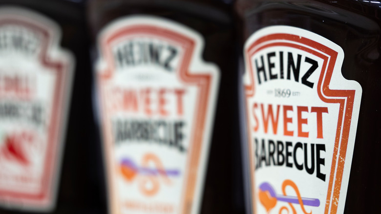 Heinz barbecue sauce bottles