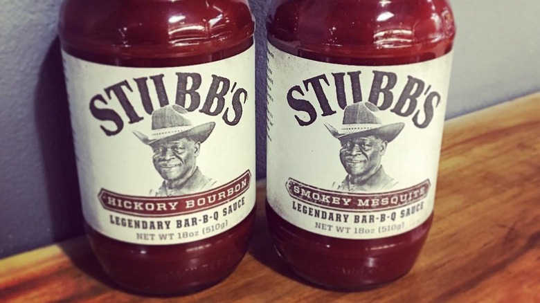 Stubb's barbecue sauces on table