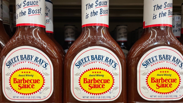 Sweet Baby Ray's sauce bottles