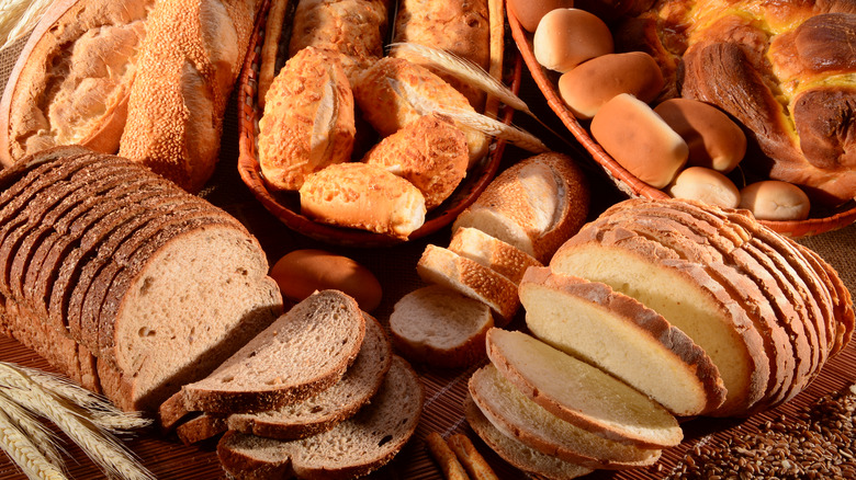 display of various bread