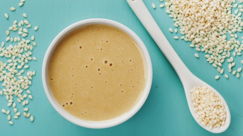 Tahini in bowl