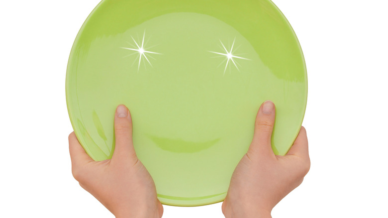 sparkling clean plate