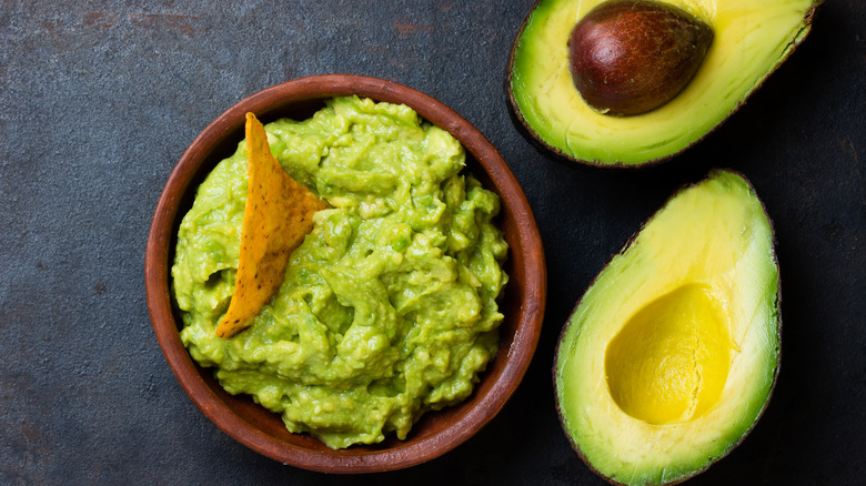 Fresh avocado guacamole