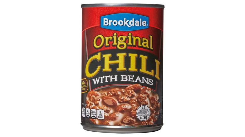 Can of Brookdale Chili with Beans