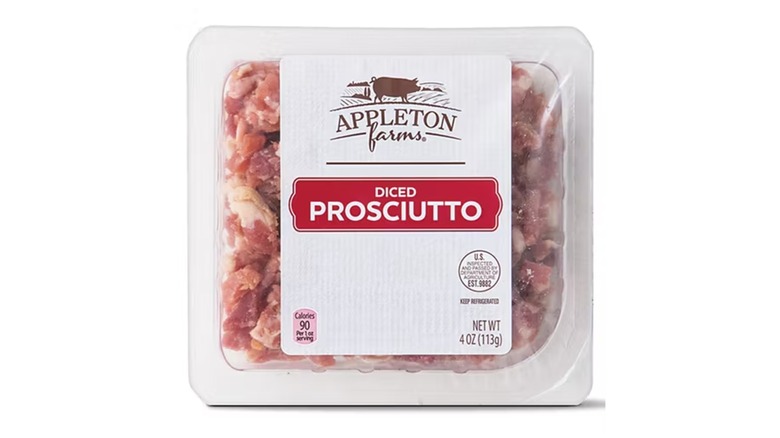 Container of Appleton Farms Diced Prosciutto