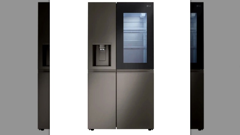 LG Smart Refrigerator on a white background
