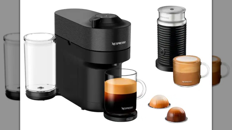 Nespresso Vertuo Pop+ Coffee and Espresso Maker on a white background