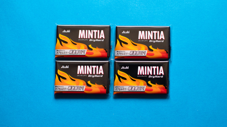 Four packs of Mintia Japanese candies