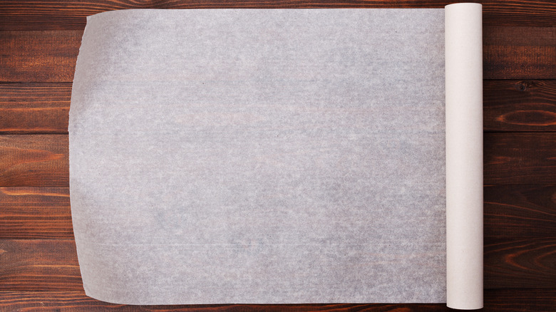 wax paper on wooden boards