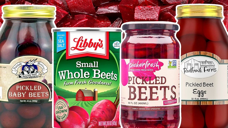 Assorted canned beets