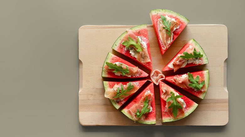 Prosciutto and watermelon