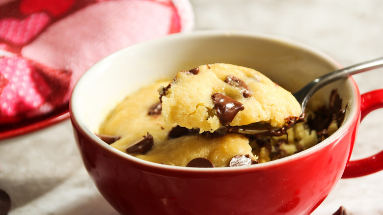 Microwave cookie in a mug