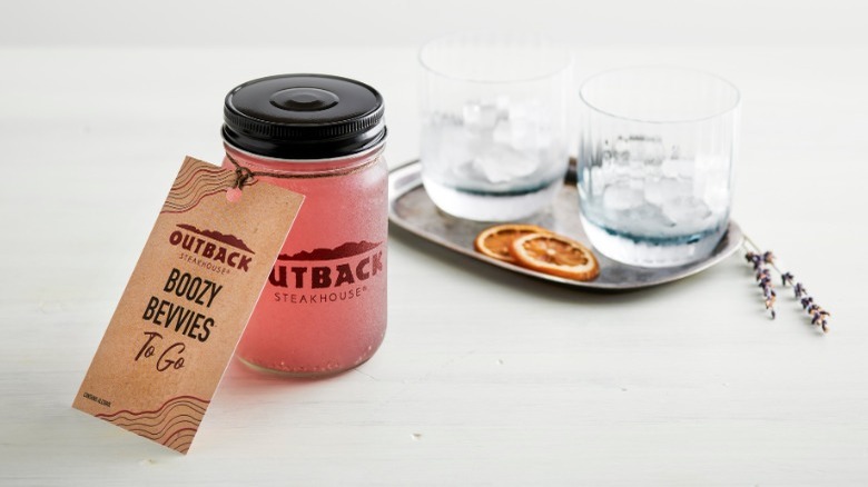 pink Outback boozy bevvies jar