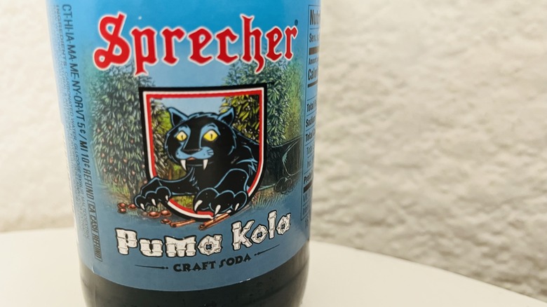 Glass bottle of craft cola