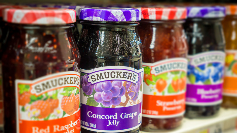 Assorted jam flavors