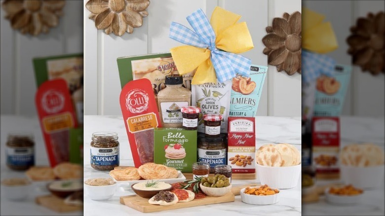 Mother's Day charcuterie set on white counter