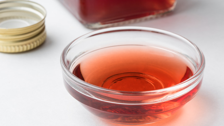 Bowl of red vinegar
