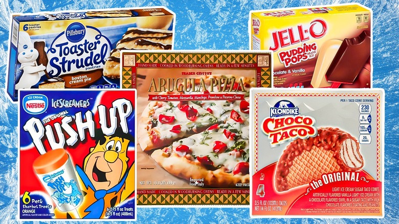 Variety of discontinued frozen foods