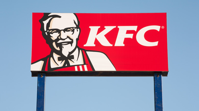 KFC sign against blue sky