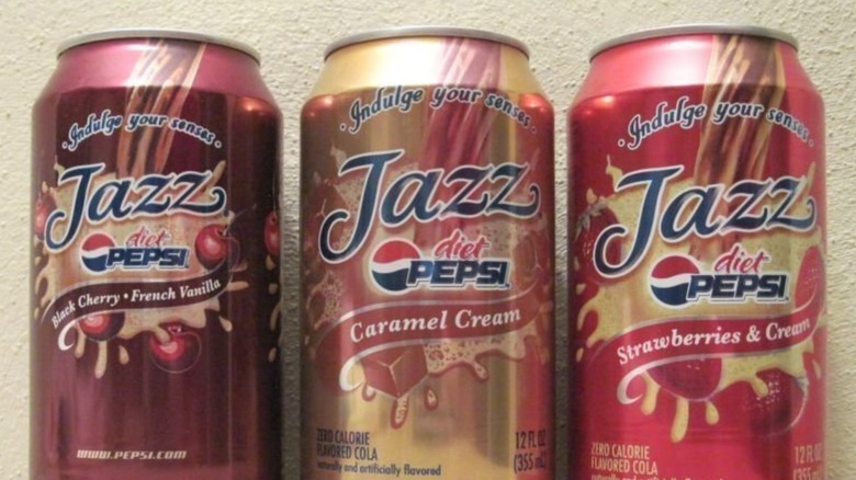 Cans of Diet Pepsi Jazz