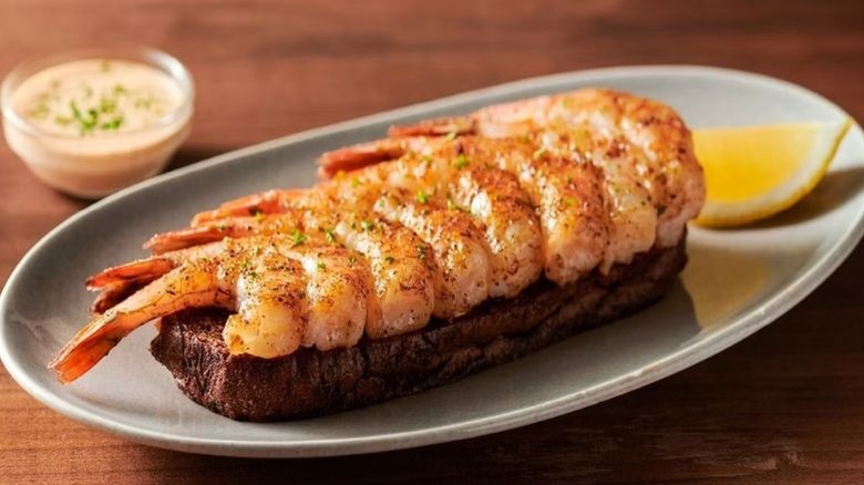 A plate of Outback Steakhouse Grilled Shrimp on the Barbie