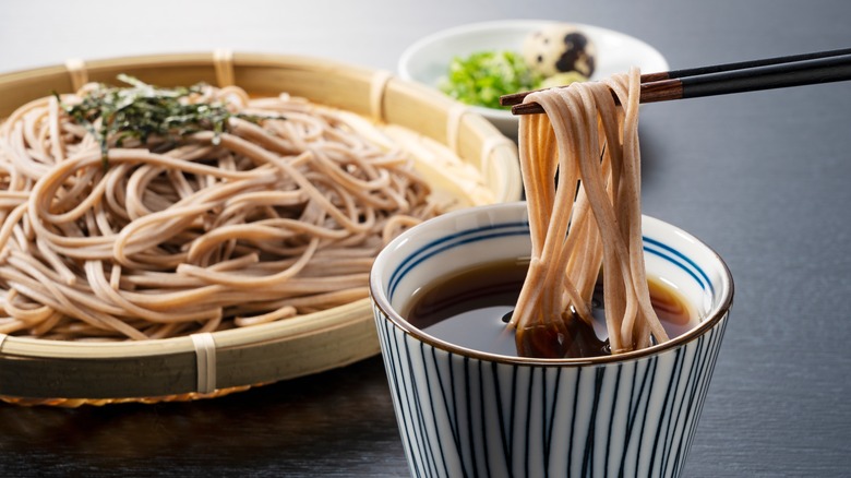Soba with dipping sauce