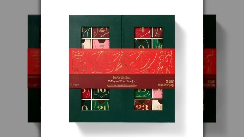 Target chocolates advent calendar on white background