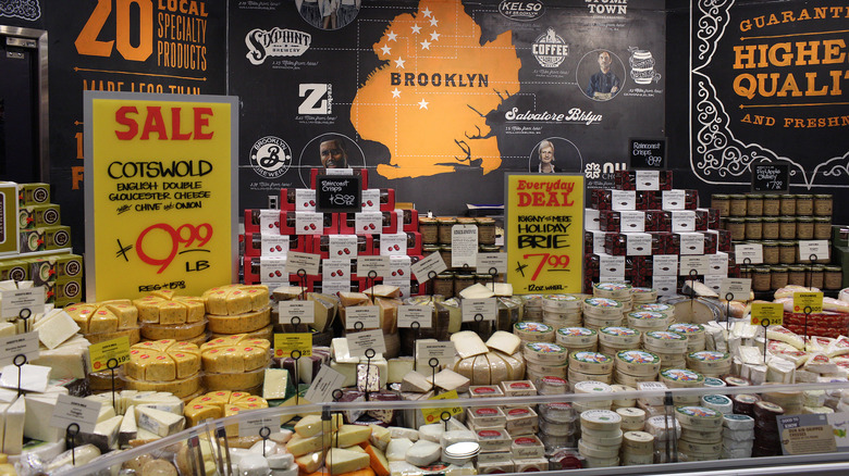 Whlole Foods' cheese counter