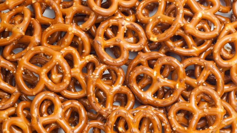 A pile of pretzels