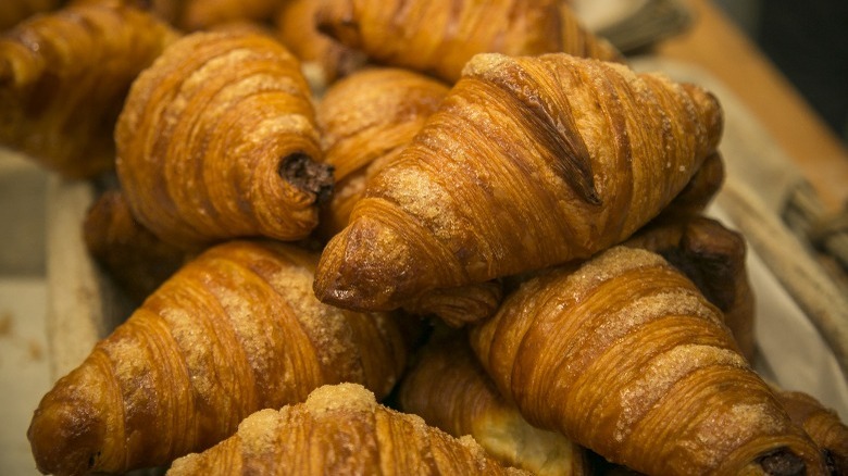 Croissants in a pile