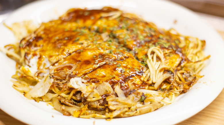 Hiroshima-style okonomiyaki
