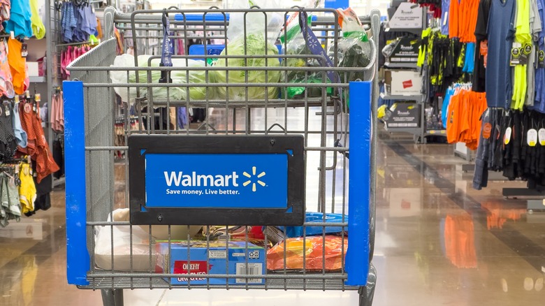 Walmart cart in store
