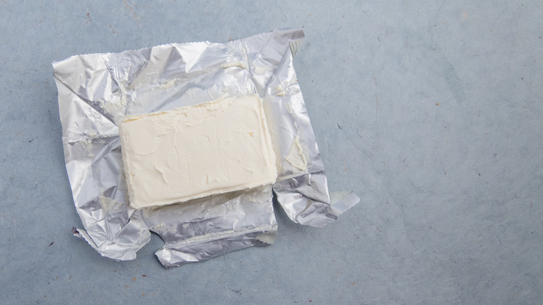 cream cheese in wrapper
