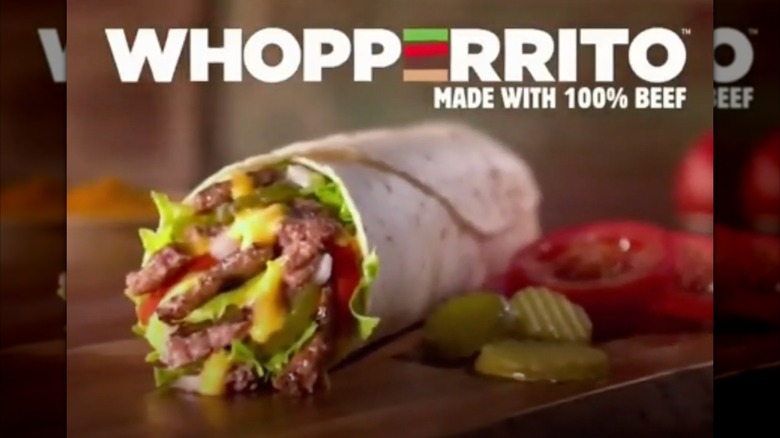 Still from a Burger King Whopperito commercial
