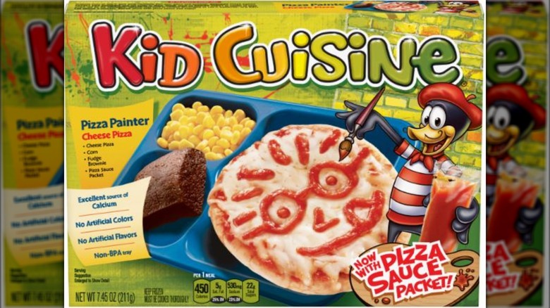 kid cuisine cheese pizza painter packaging