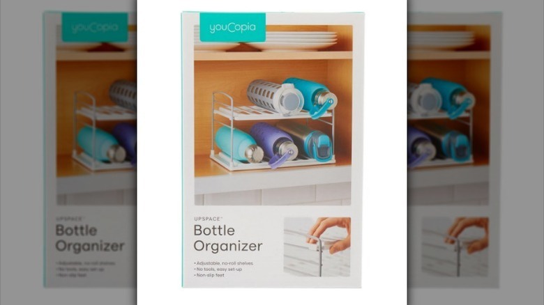 Bottle organizer on white background