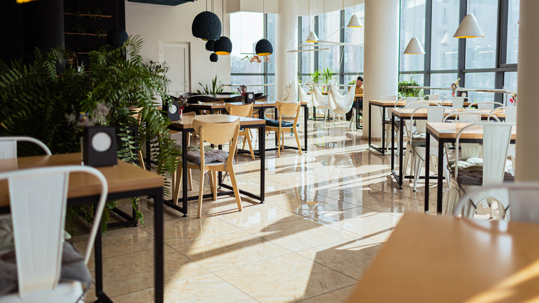 Almost empty restaurant