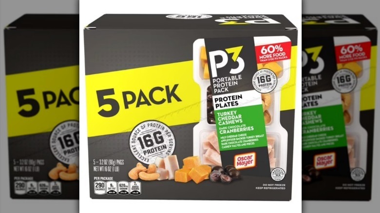 Protein plate box on white background