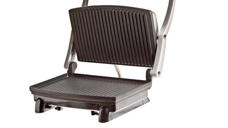 panini press on white background