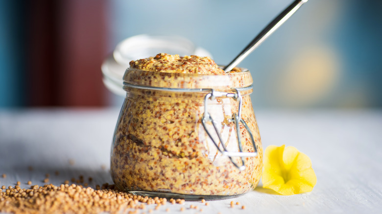 bowl of whole grain mustard
