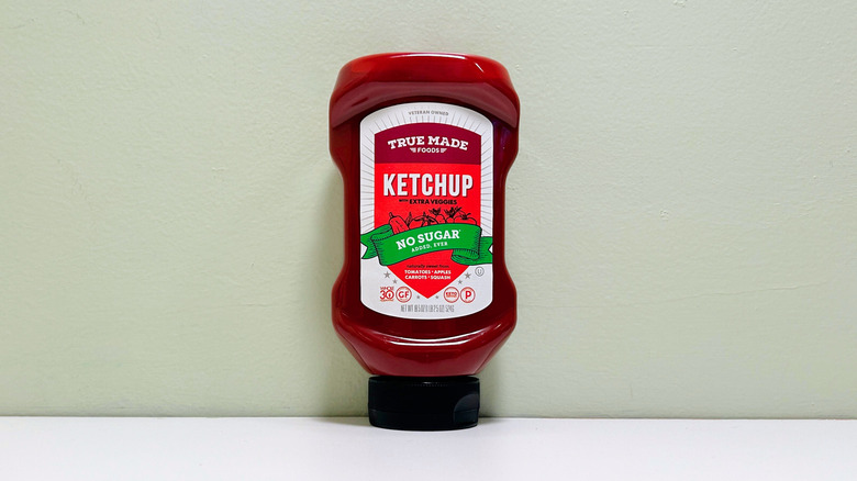 One bottle of True Made Foods ketchup