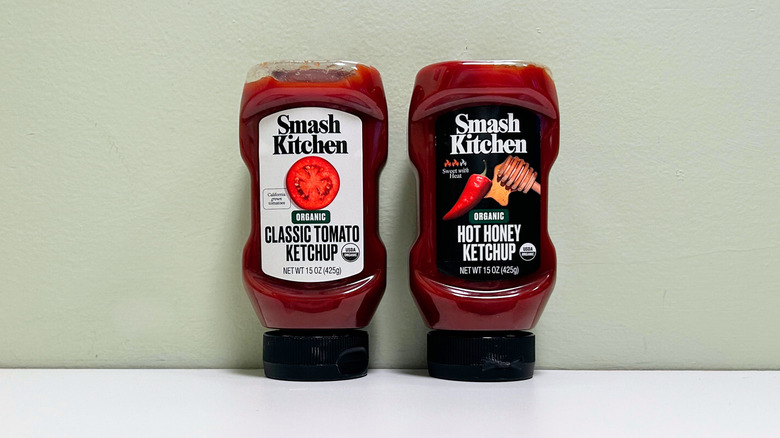 Two bottles of Smash Kitchen ketchup